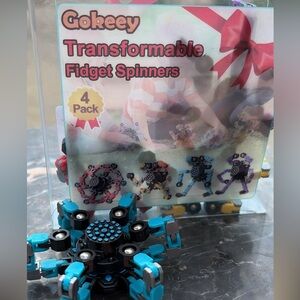 Transformable Fidget Spinner Toy - Blue